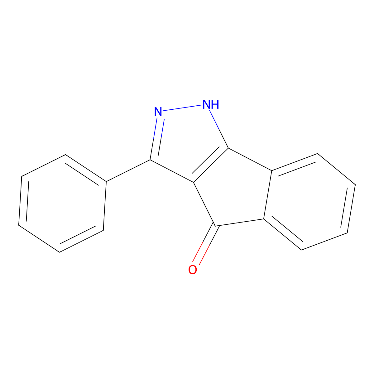 3-phenylindeno[1,2-c]pyrazol-4(2H)-one molecular structure, CAS 1020252-40-7