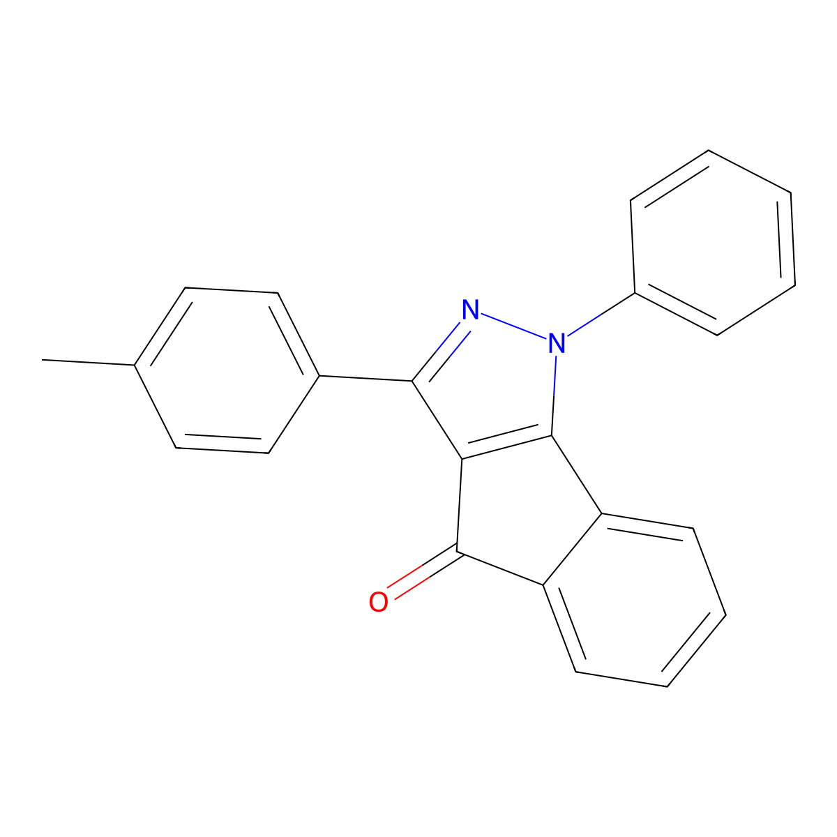 3-(4-Methylphenyl)-1-phenylindeno[2,3-D]pyrazol-4-one molecular structure, CAS 1020252-53-2