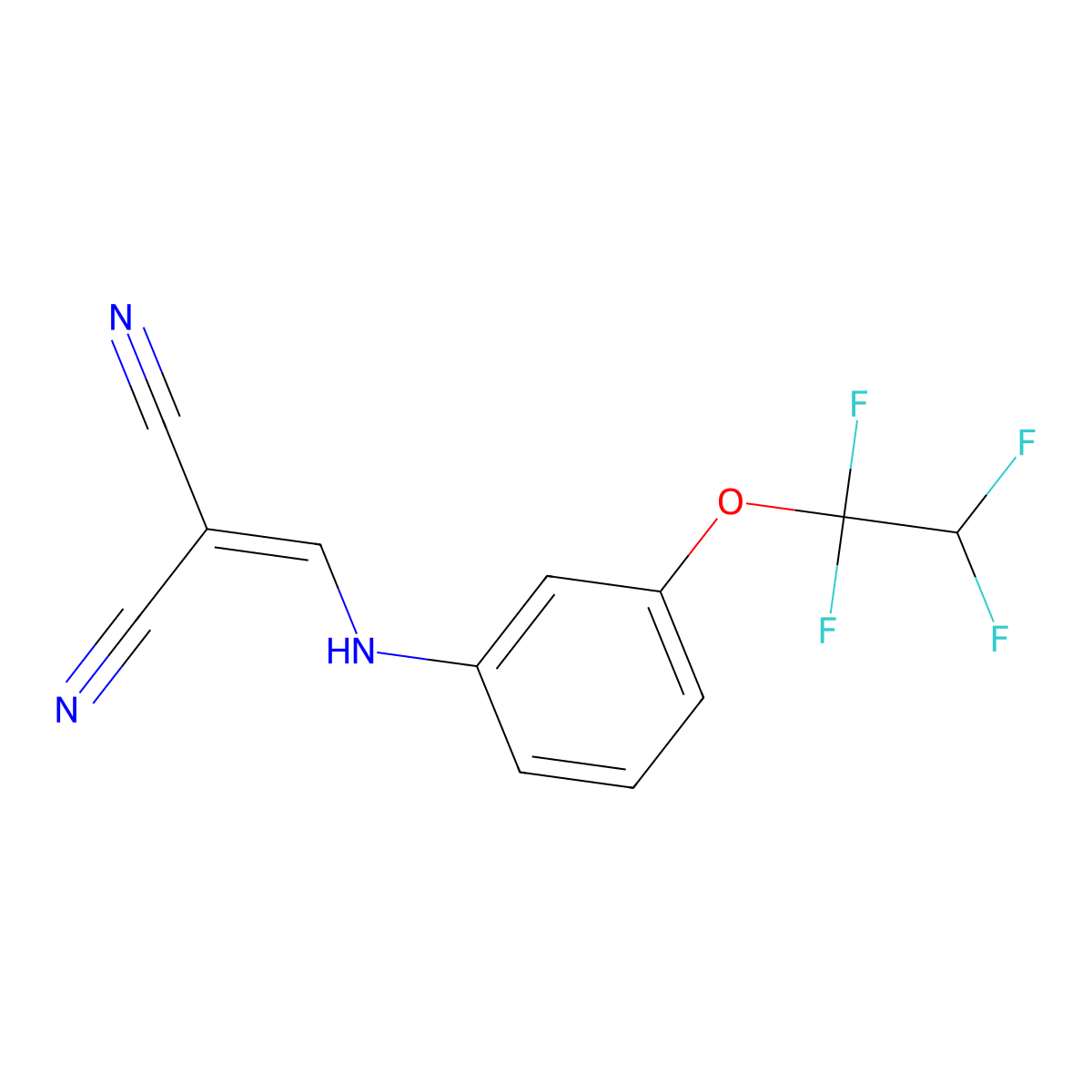 2-{[3-(1,1,2,2-Tetrafluoroethoxy)anilino]methylene}malononitrile molecular structure, CAS 1020252-59-8