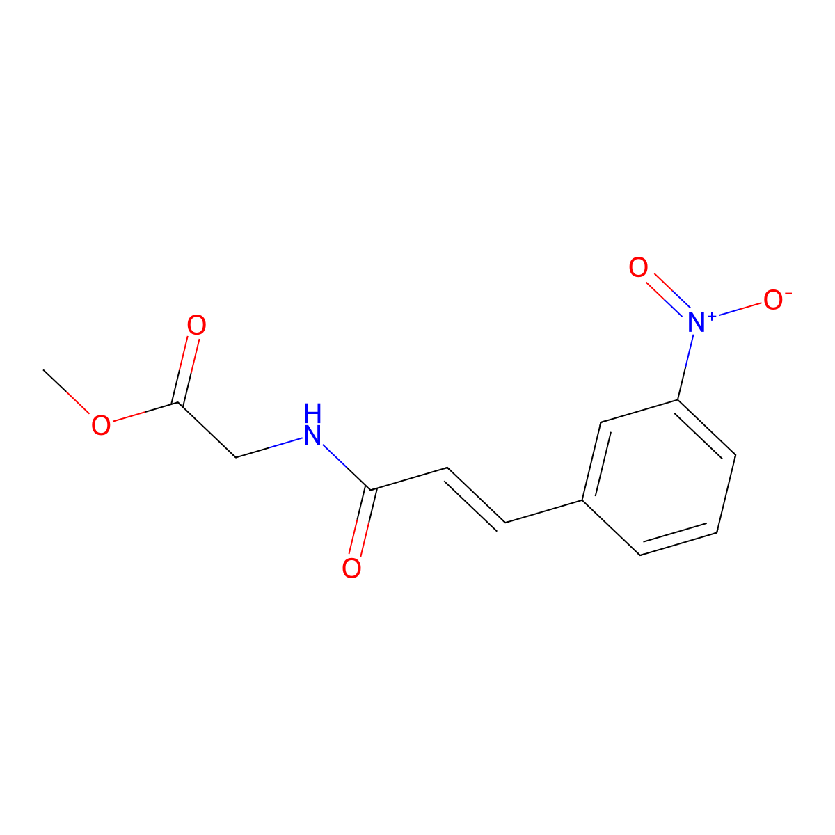 methyl 2-[[(E)-3-(3-nitrophenyl)prop-2-enoyl]amino]acetate molecular structure, CAS 1020252-63-4