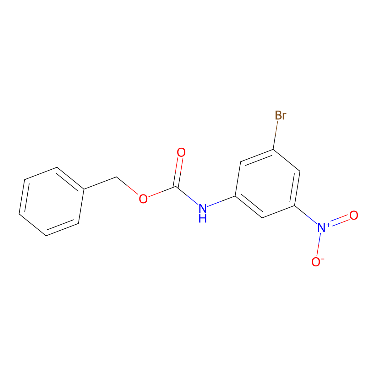 Benzyl (3-bromo-5-nitrophenyl)carbamate molecular structure, CAS 1020252-75-8