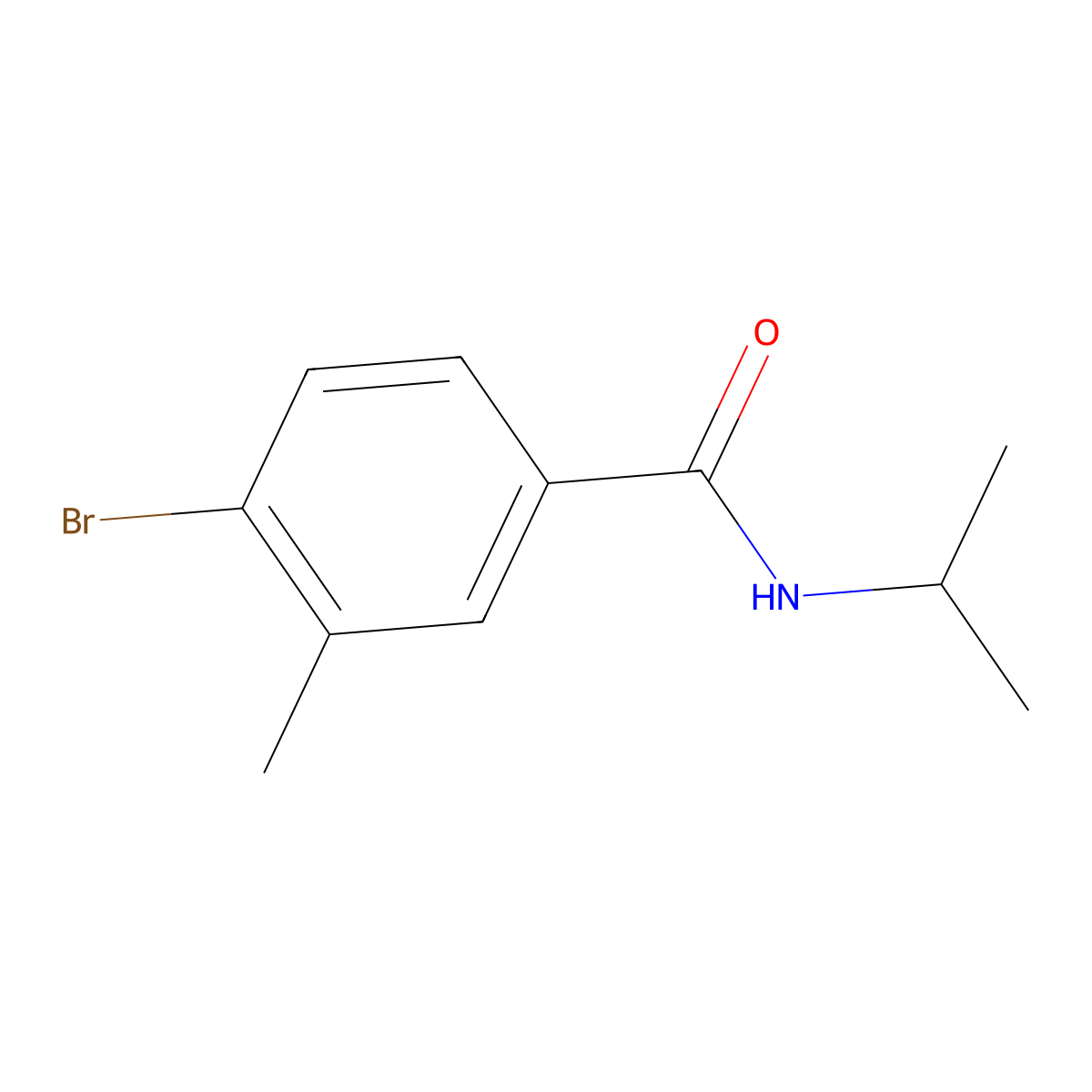 N-Isopropyl 4-bromo-3-methylbenzamide molecular structure, CAS 1020252-77-0