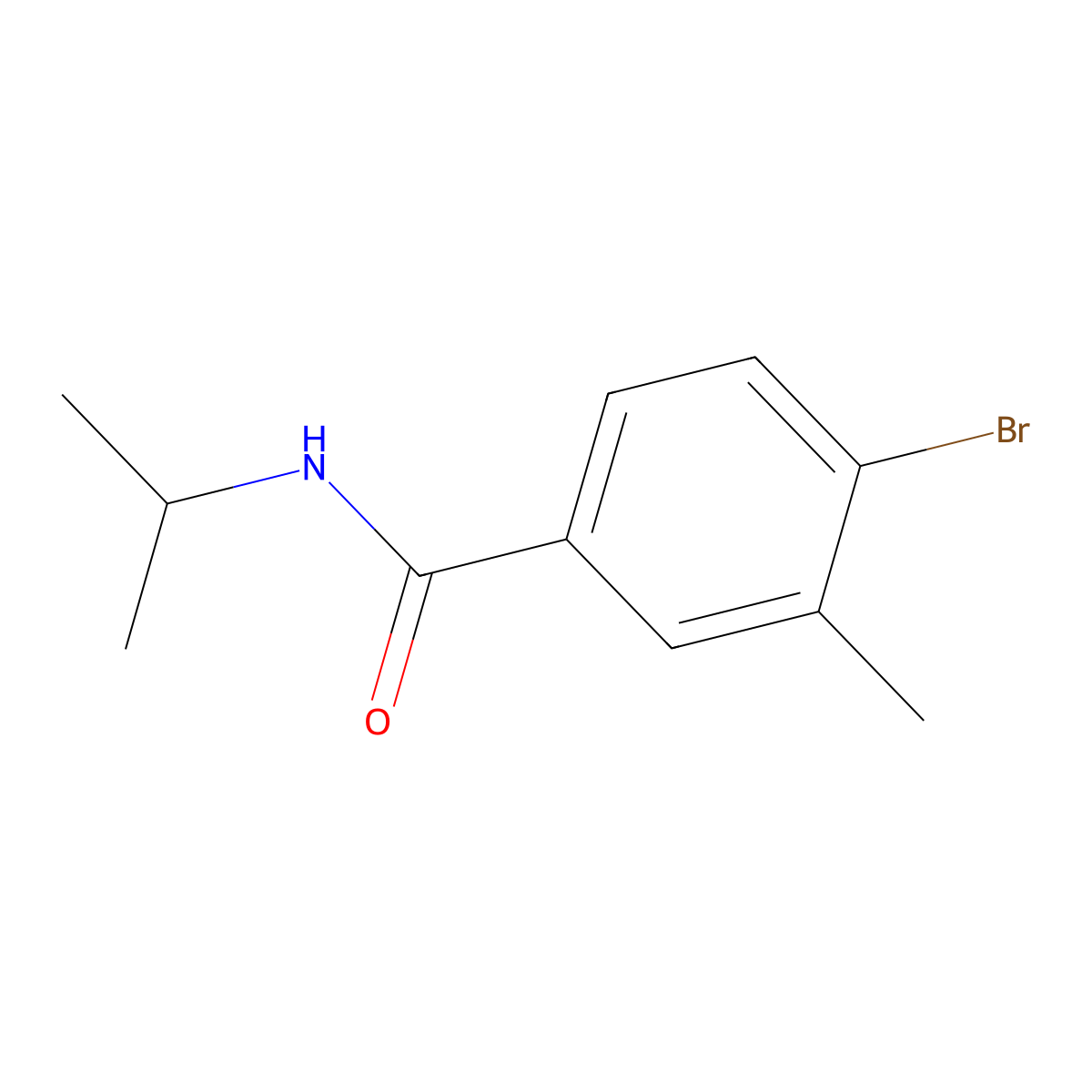 N-Isopropyl 4-bromo-3-methylbenzamide molecular structure, CAS 1020252-77-0