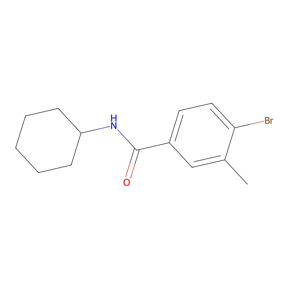 N-Cyclohexyl-4-bromo-3-methylbenzamide molecular structure, CAS 1020252-80-5