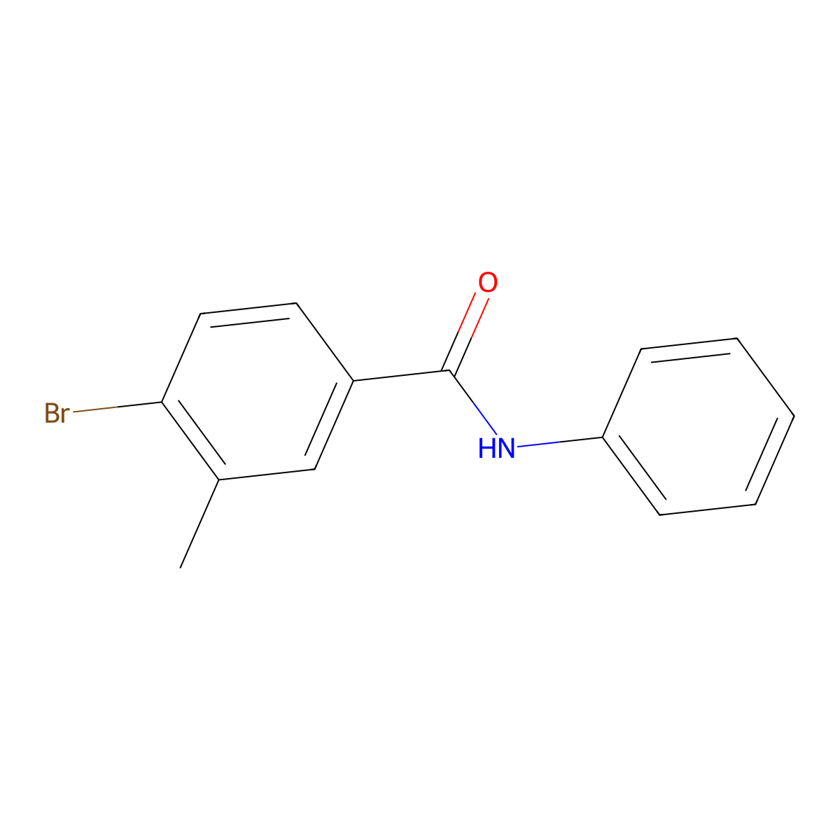N-Phenyl 4-bromo-3-methylbenzamide molecular structure, CAS 1020252-81-6