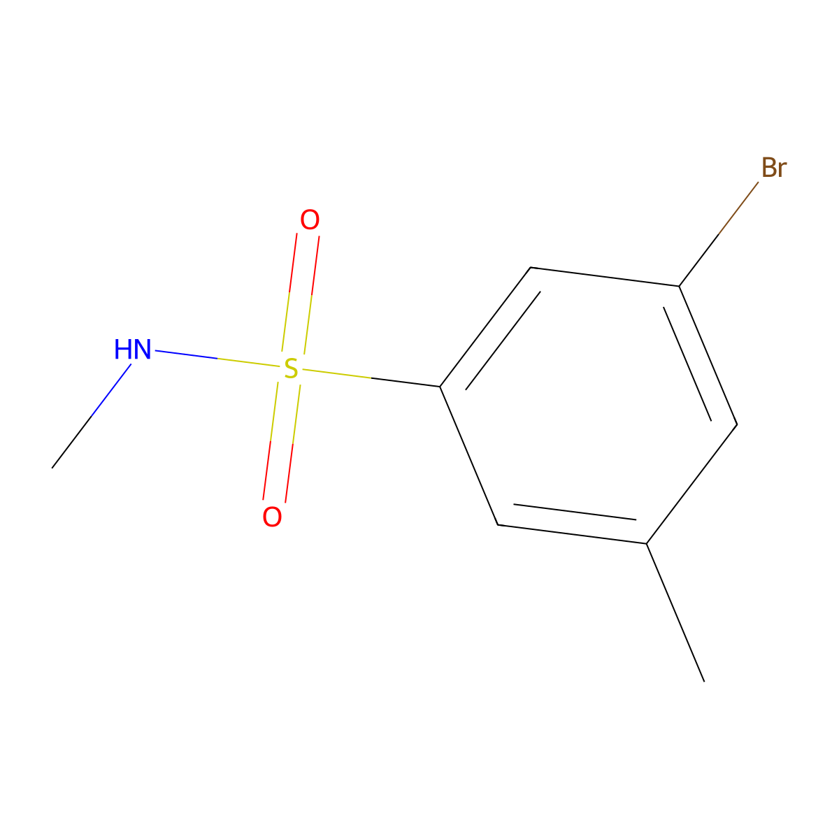 3-Bromo-N,5-dimethylbenzenesulfonamide molecular structure, CAS 1020252-91-8