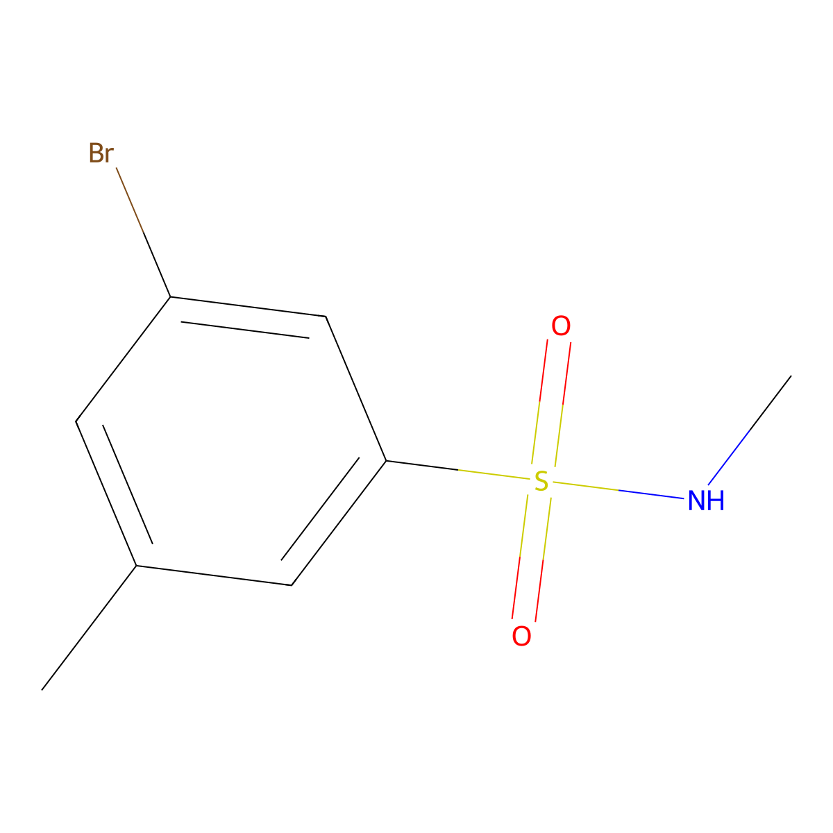 3-Bromo-N,5-dimethylbenzenesulfonamide molecular structure, CAS 1020252-91-8