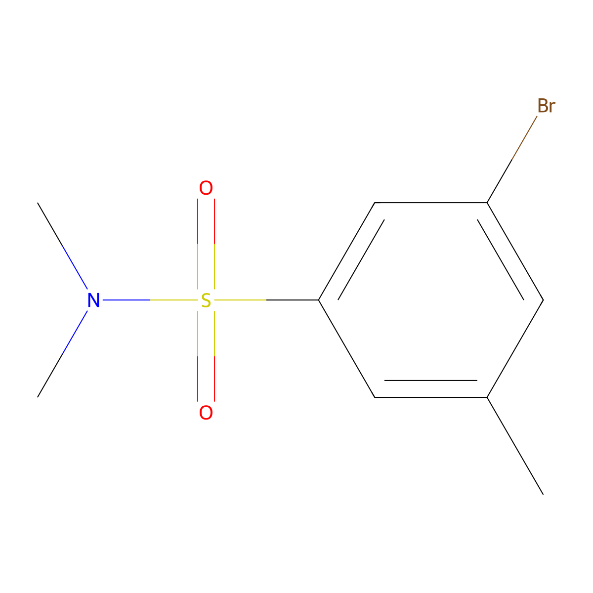 3-Bromo-N,N,5-trimethylbenzenesulfonamide molecular structure, CAS 1020252-92-9