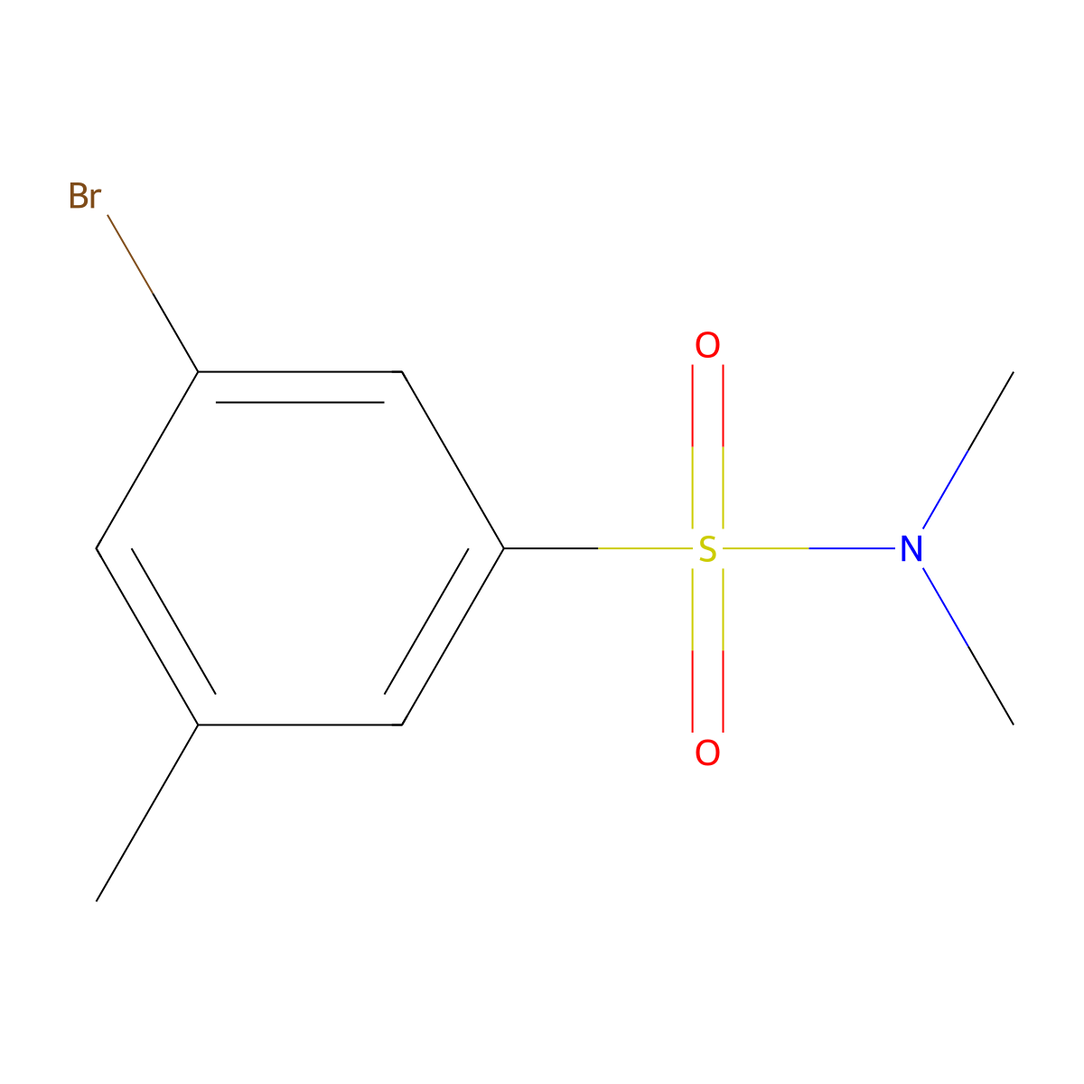 3-Bromo-N,N,5-trimethylbenzenesulfonamide molecular structure, CAS 1020252-92-9