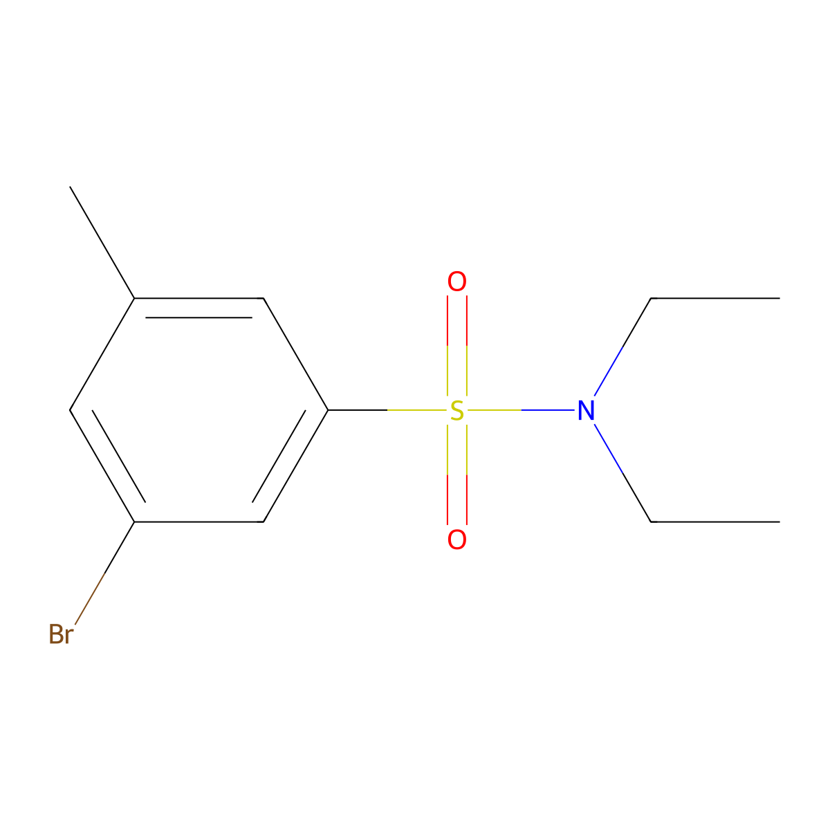 3-Bromo-N,N-diethyl-5-methylbenzenesulfonamide molecular structure, CAS 1020252-94-1