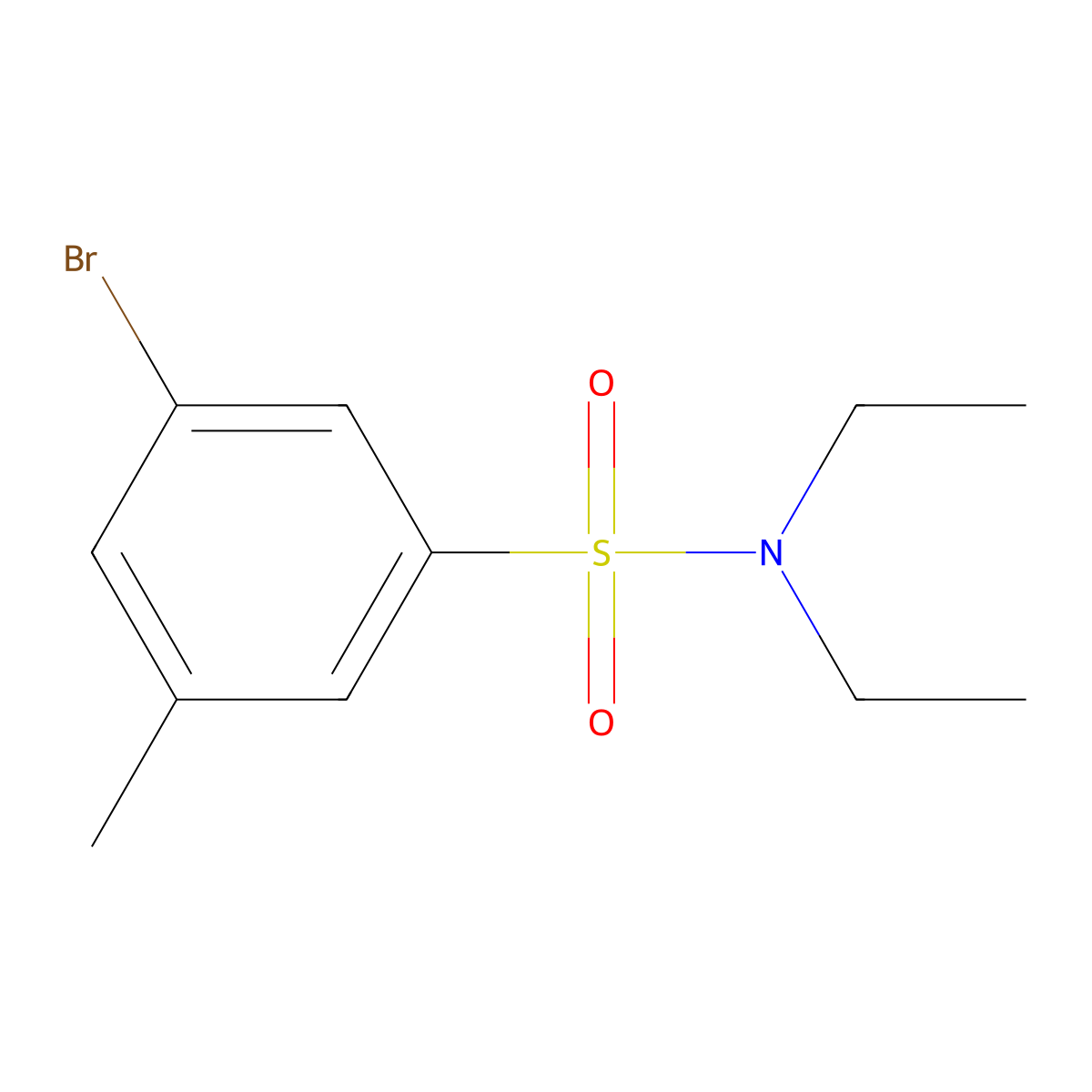 3-Bromo-N,N-diethyl-5-methylbenzenesulfonamide molecular structure, CAS 1020252-94-1
