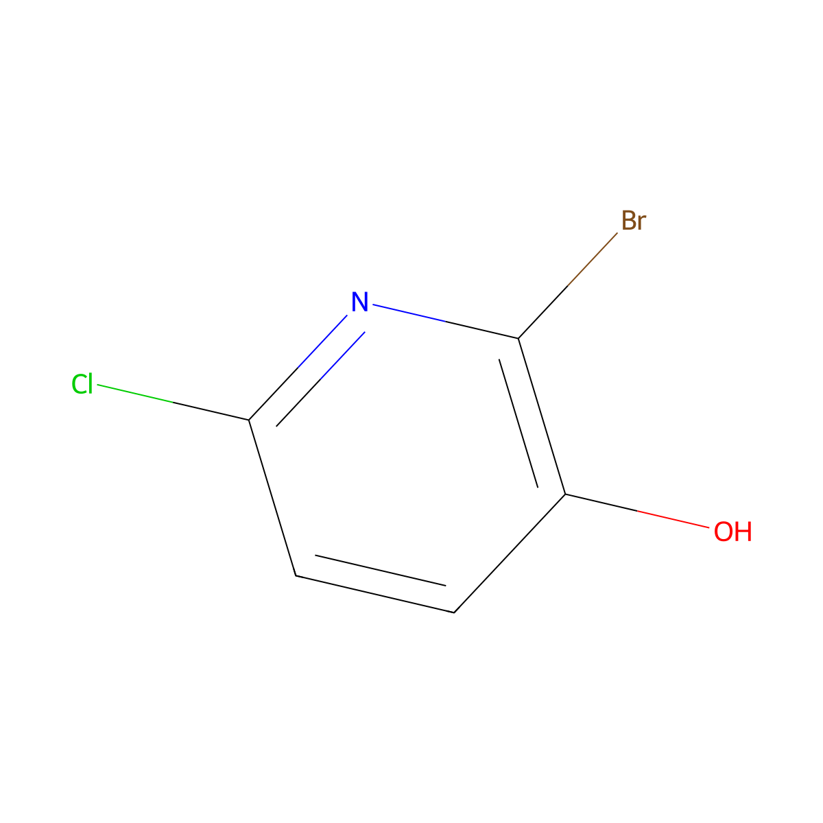 2-Bromo-6-chloropyridin-3-ol molecular structure, CAS 1020253-16-0