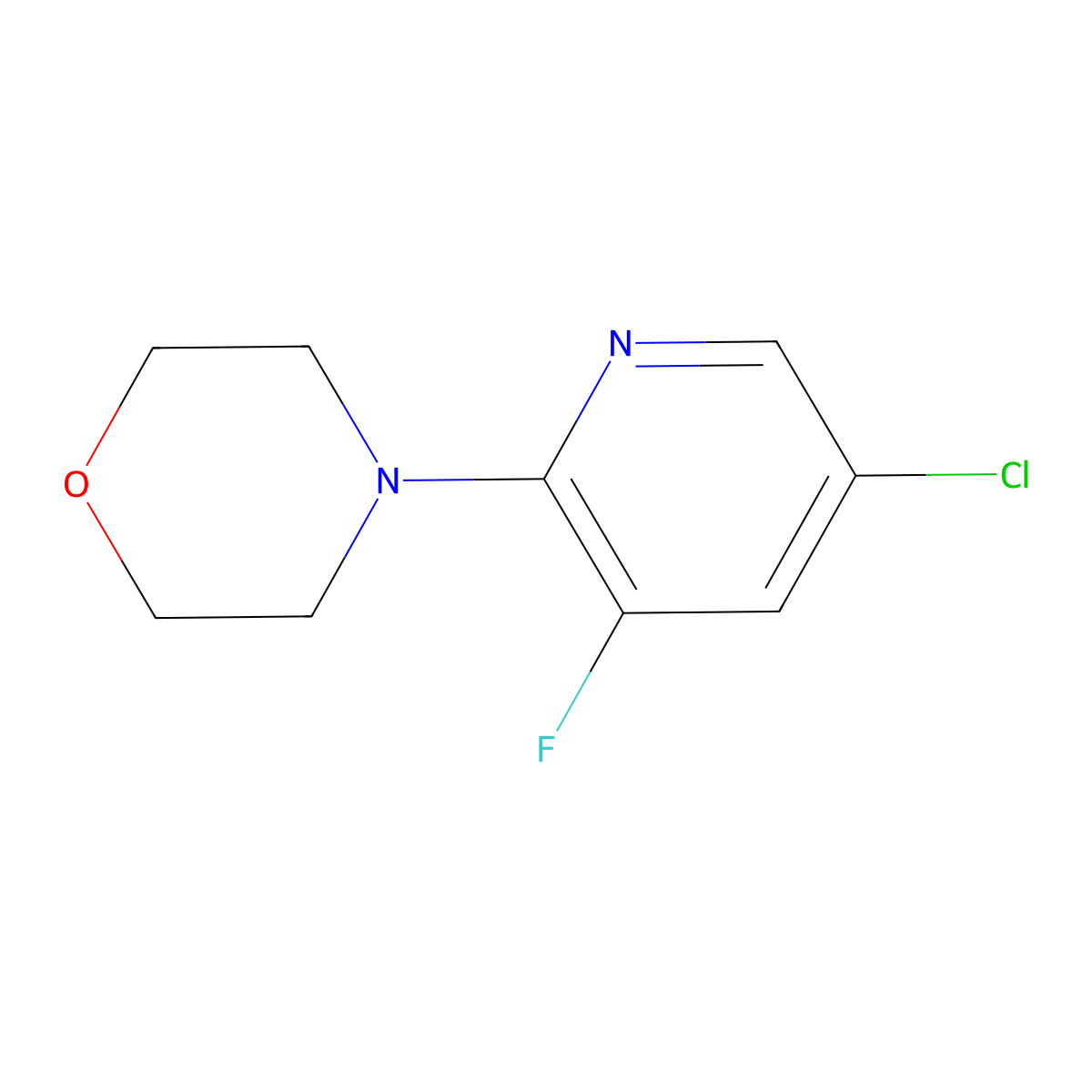4-(5-Chloro-3-fluoropyridin-2-yl)morpholine molecular structure, CAS 1020253-17-1