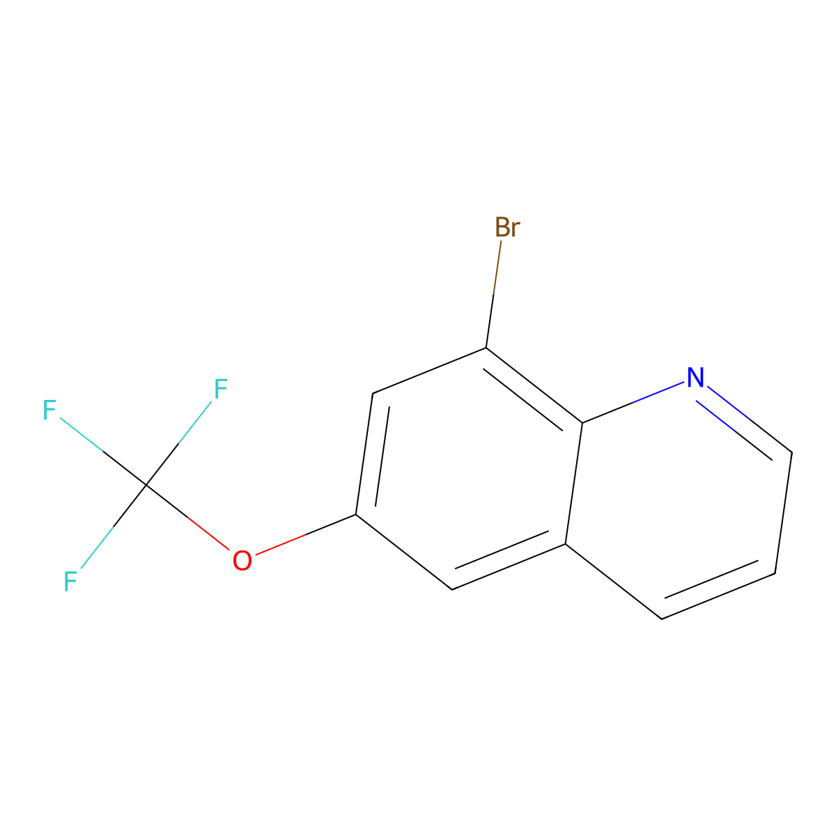 8-Bromo-6-(trifluoromethoxy)quinoline molecular structure, CAS 1020253-25-1