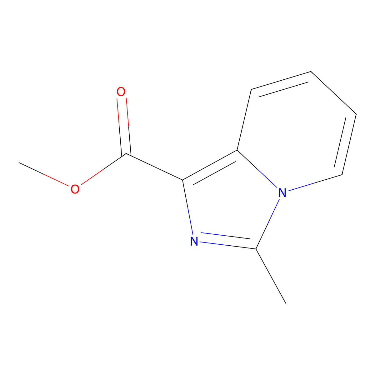 3-Methylimidazo[1,5-a]pyridine-1-carboxylic acid methyl ester molecular structure, CAS 1020253-26-2