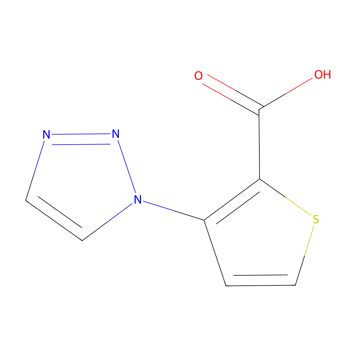 3-(1H-1,2,3-triazol-1-yl)thiophene-2-carboxylic acid molecular structure, CAS 1020253-47-7