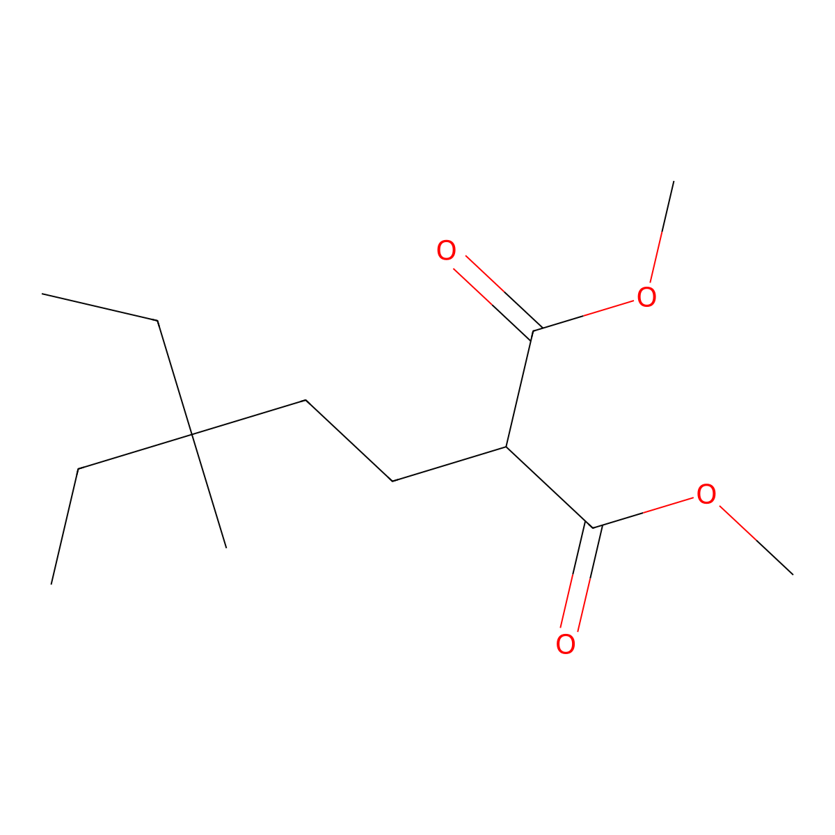 Dimethyl (3,3-diethylbutyl)malonate molecular structure, CAS 1020253-71-7