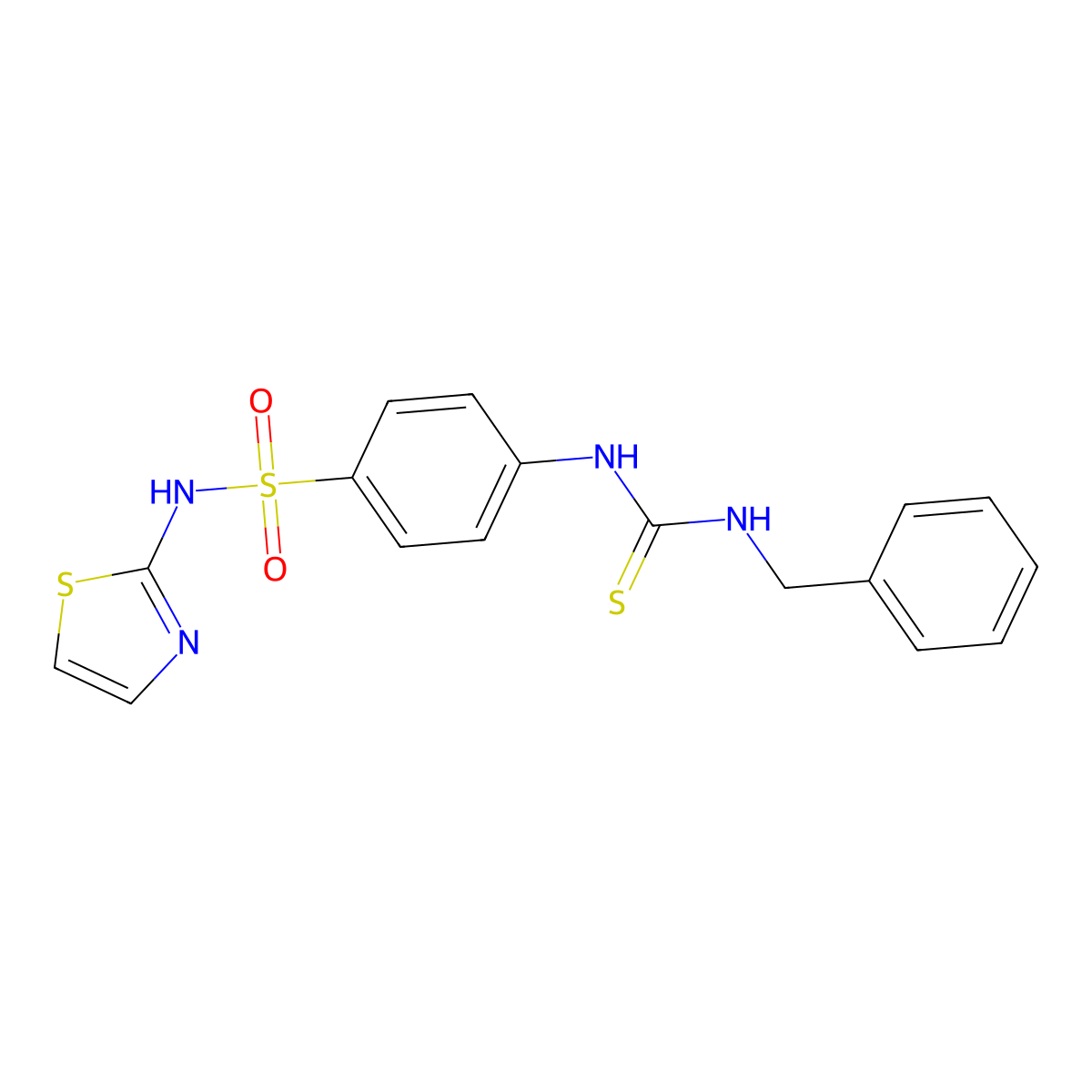 4-[(benzylcarbamothioyl)amino]-N-(1,3-thiazol-2-yl)benzenesulfonamide molecular structure, CAS 102026-66-4