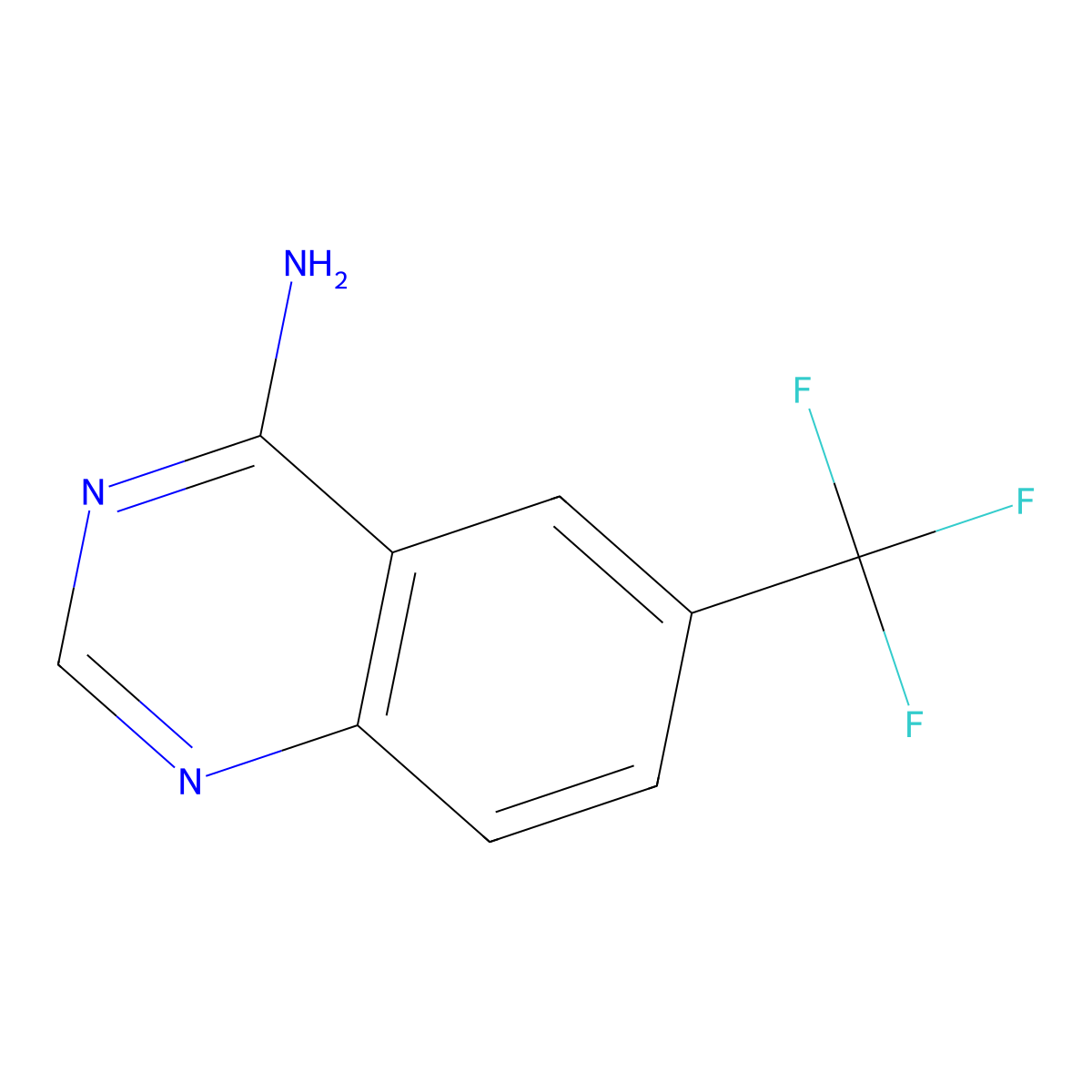 6-(Trifluoromethyl)quinazolin-4-amine molecular structure, CAS 1020263-19-7