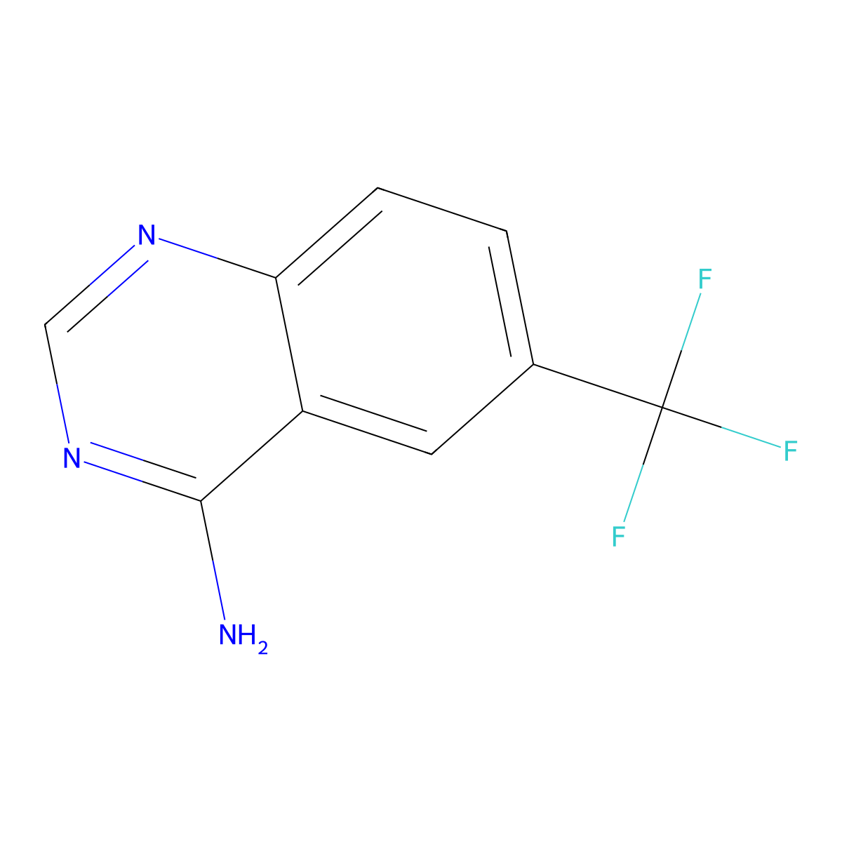 6-(Trifluoromethyl)quinazolin-4-amine molecular structure, CAS 1020263-19-7