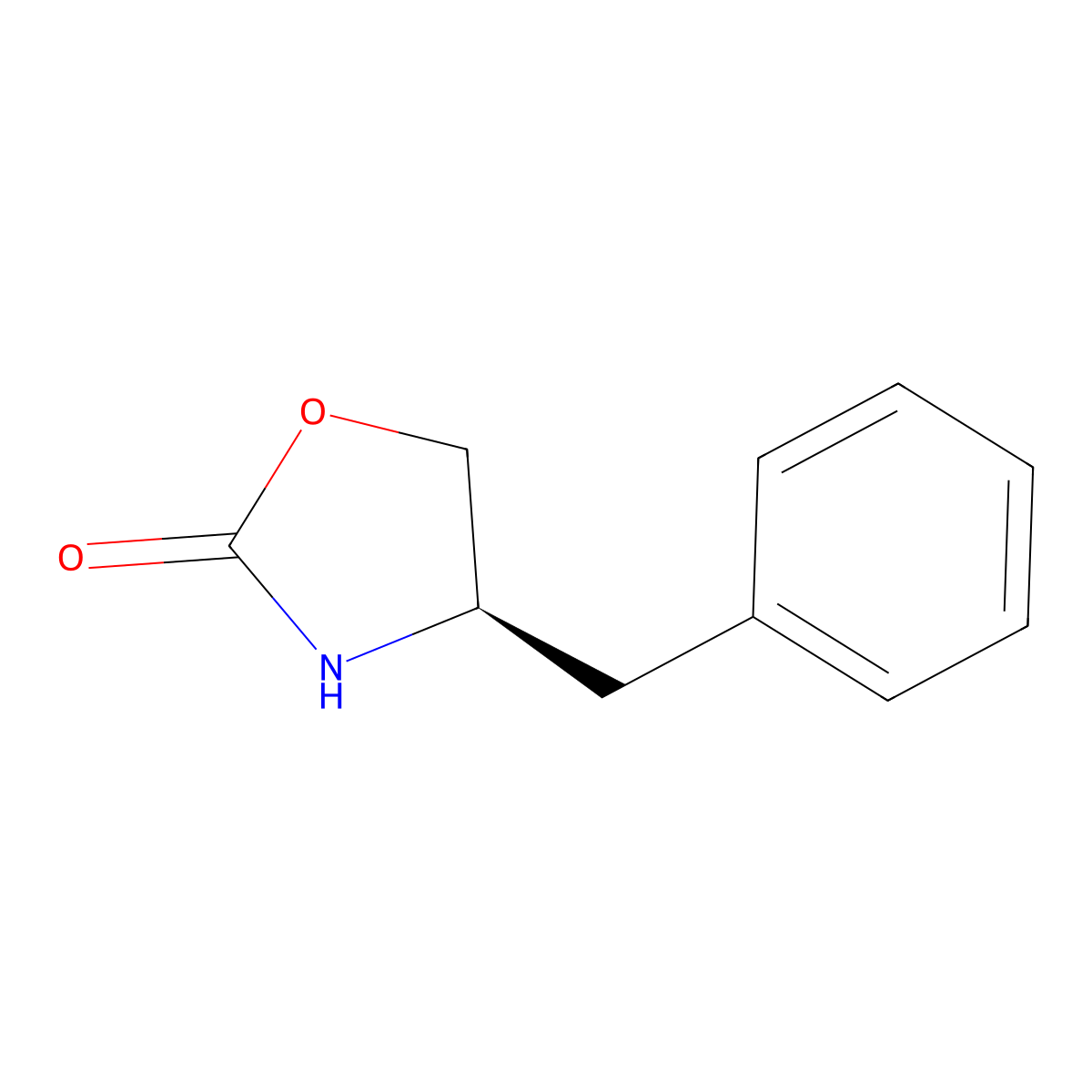 (R)-4-Benzyl-2-oxazolidinone molecular structure, CAS 102029-44-7
