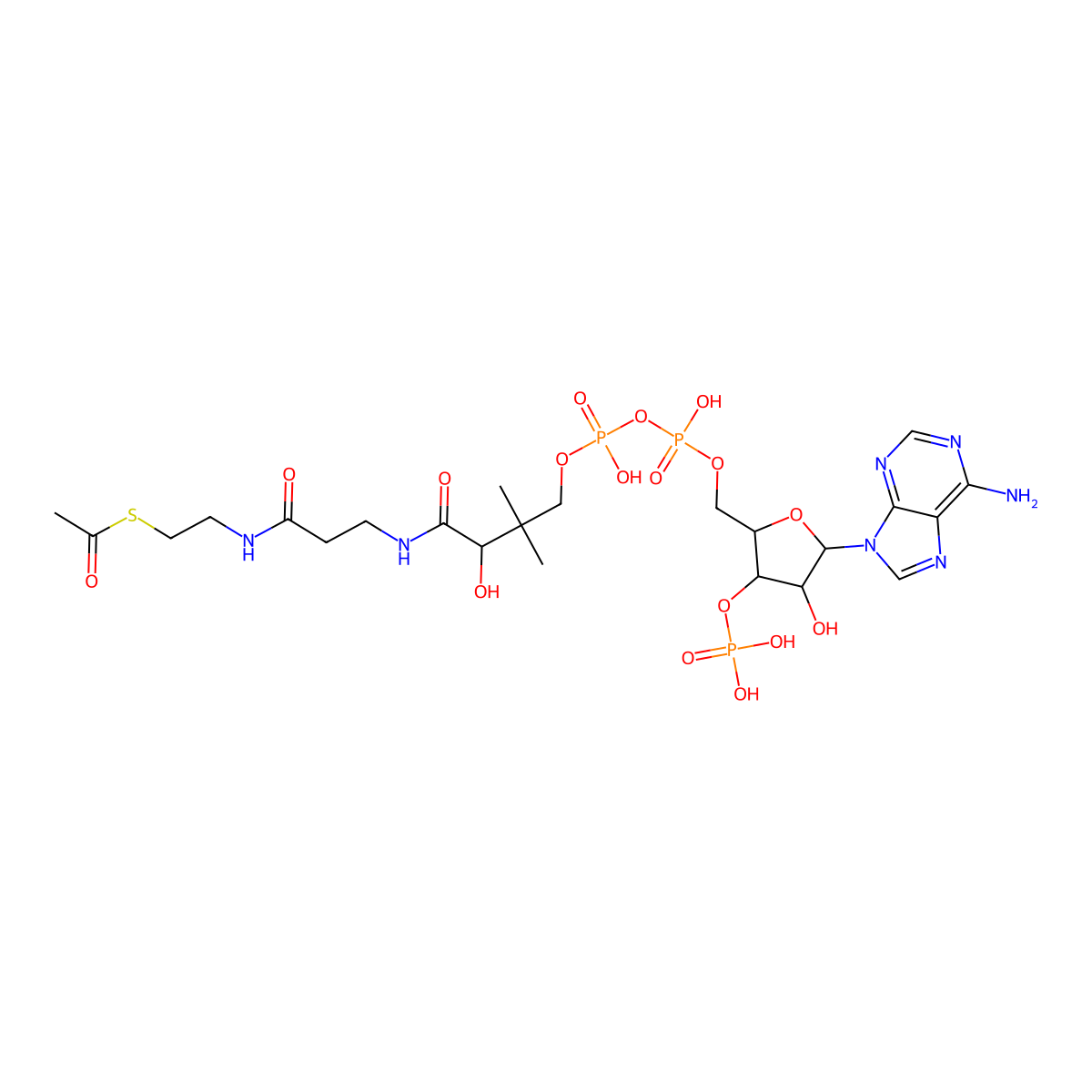 acetyl CoA molecular structure, CAS 102029-73-2