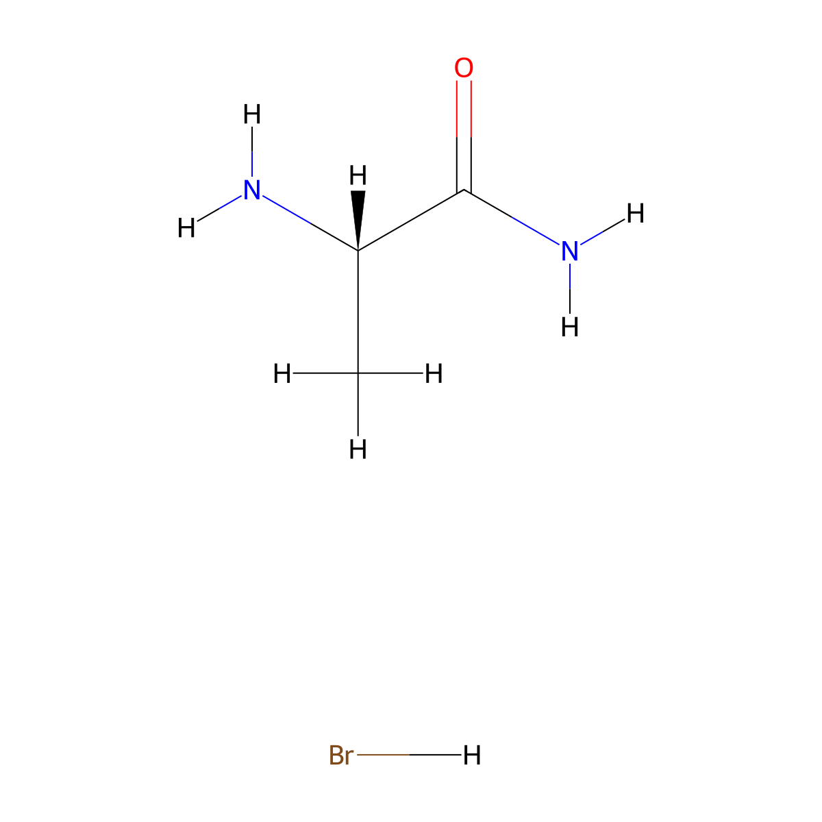 L-Alaninamide--hydrogen bromide (1/1) molecular structure, CAS 102029-80-1