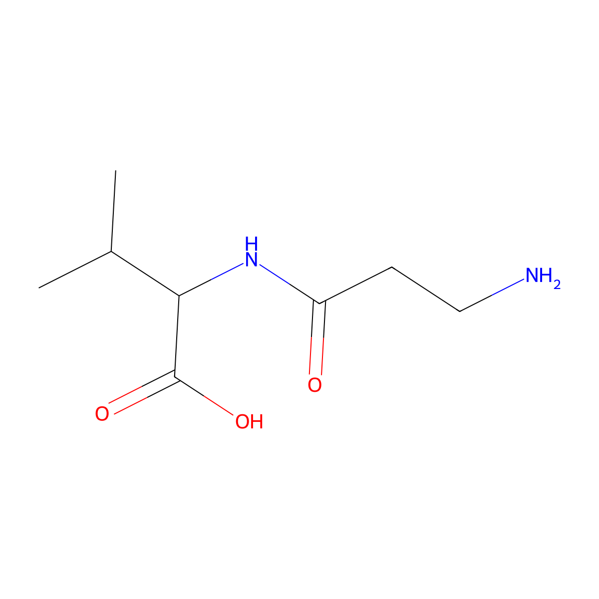 N-(3-aminopropanoyl)valine molecular structure, CAS 102029-85-6