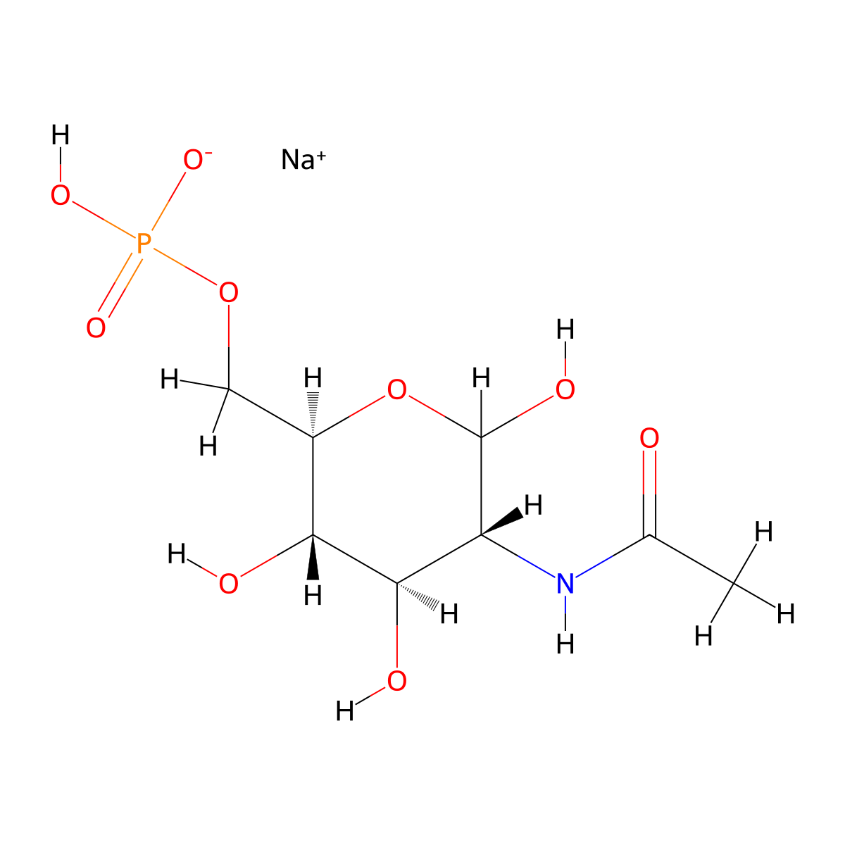 n-acetyl-d-glucosamine 6-phosphate disodium salt molecular structure, CAS 102029-88-9