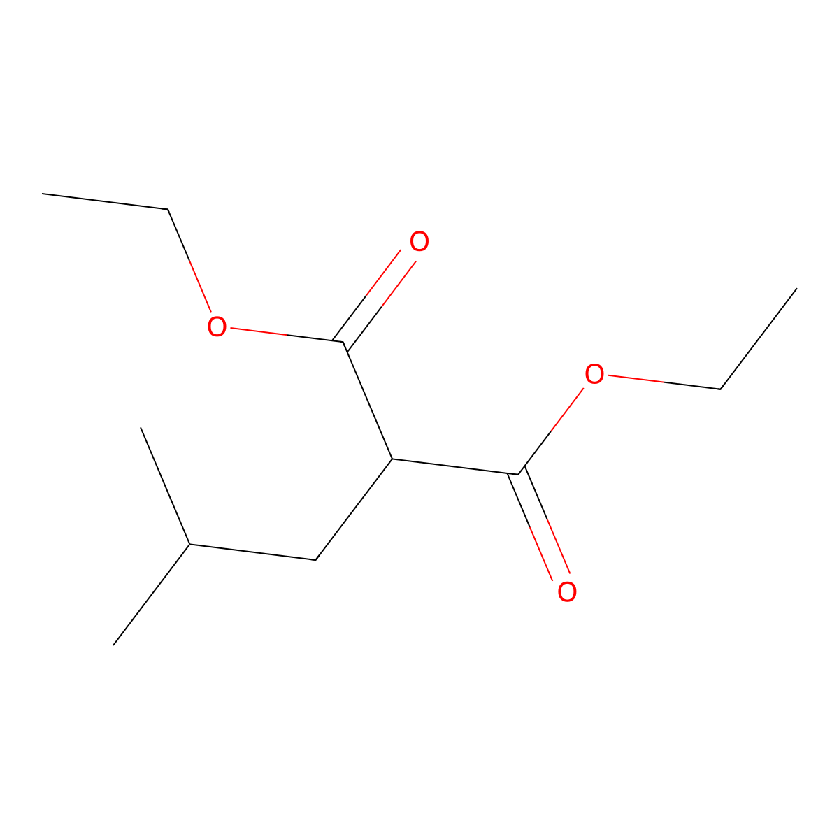 Diethyl isobutylmalonate molecular structure, CAS 10203-58-4