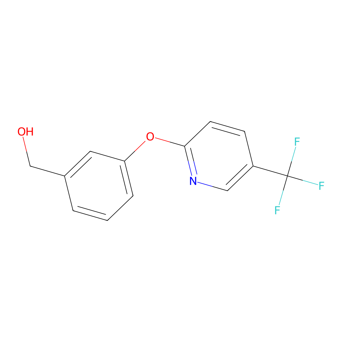 (3-((5-(Trifluoromethyl)pyridin-2-yl)oxy)phenyl)methanol molecular structure, CAS 1020325-22-7