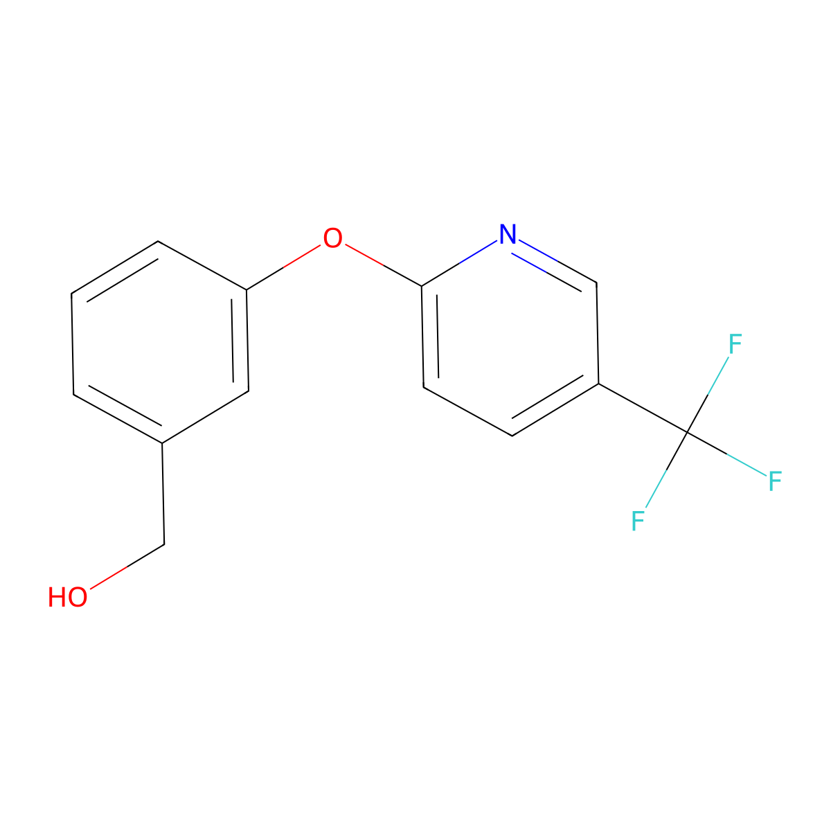 (3-((5-(Trifluoromethyl)pyridin-2-yl)oxy)phenyl)methanol molecular structure, CAS 1020325-22-7