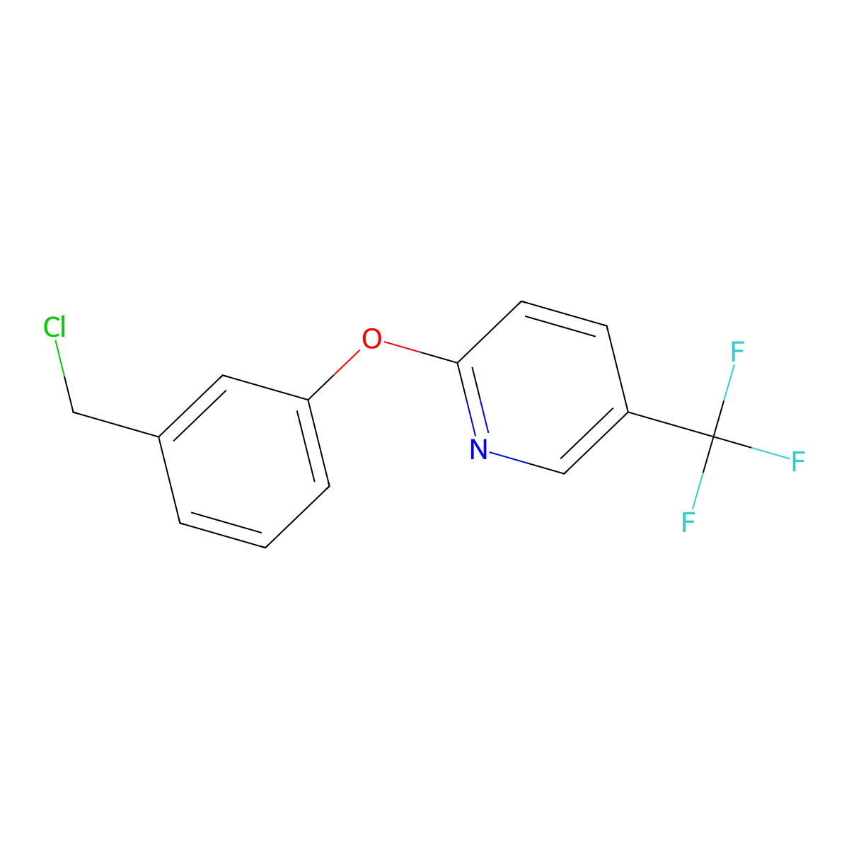 2-(3-(Chloromethyl)phenoxy)-5-(trifluoromethyl)pyridine molecular structure, CAS 1020325-30-7