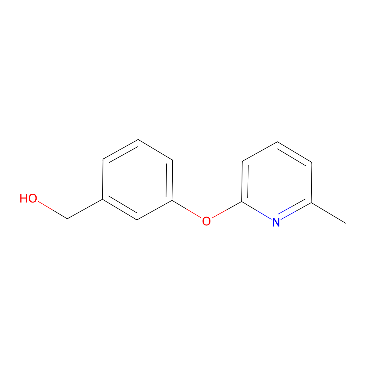 3-[(6-Methyl-2-pyridinyl)oxy]benzenemethanol molecular structure, CAS 1020327-69-8