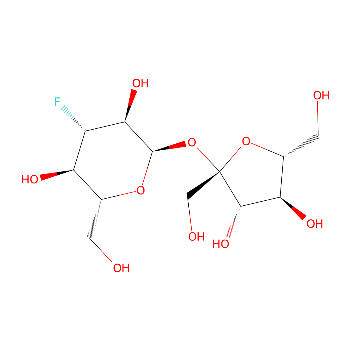 3-Deoxy-3-fluorosucrose molecular structure, CAS 102039-76-9
