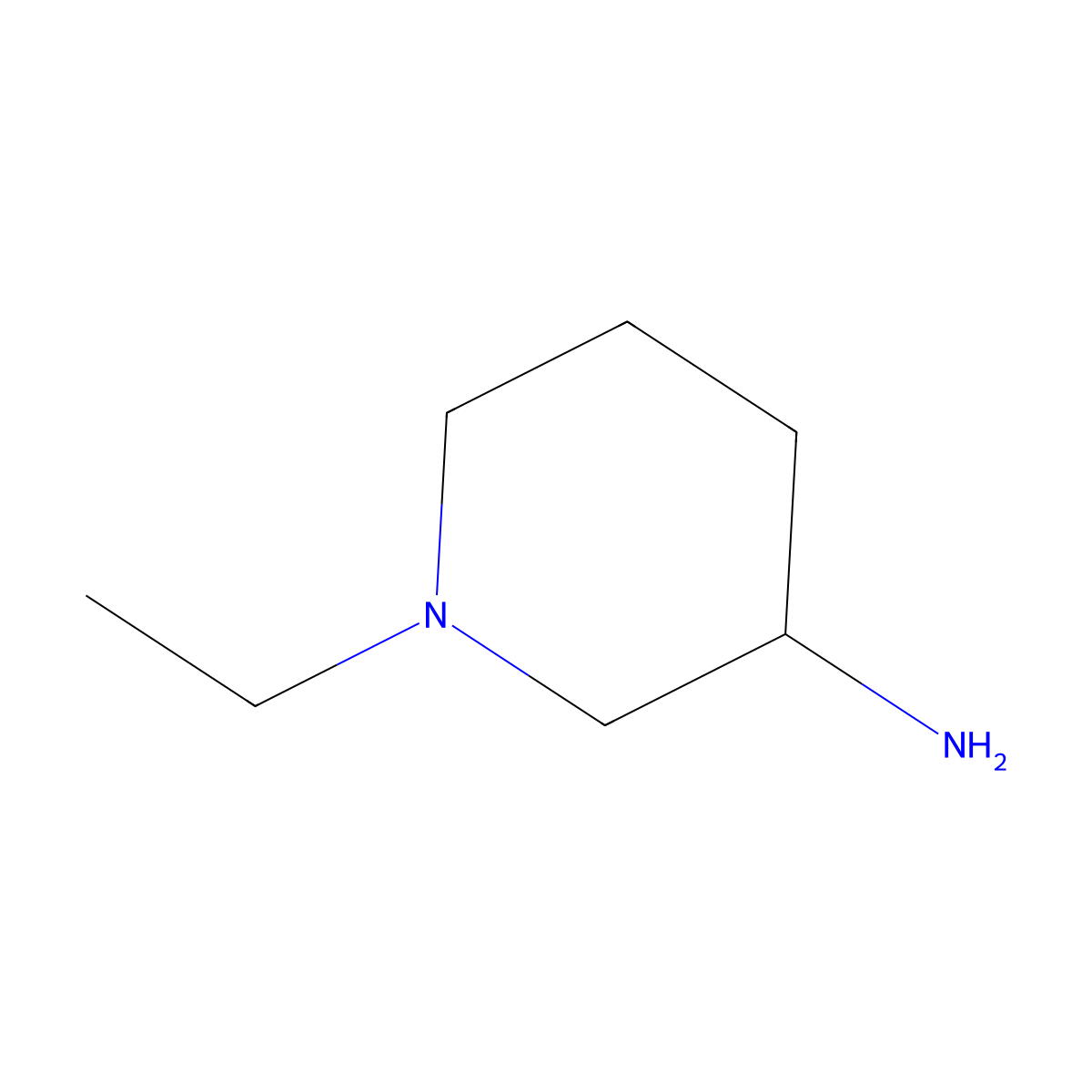 (3R)-1-ethylpiperidin-3-amine molecular structure, CAS 1020396-26-2