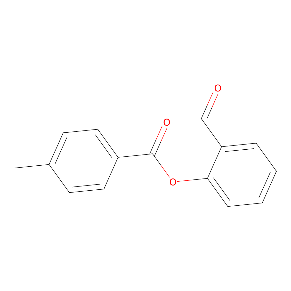 2-Formylphenyl 4-methylbenzoate molecular structure, CAS 102040-72-2