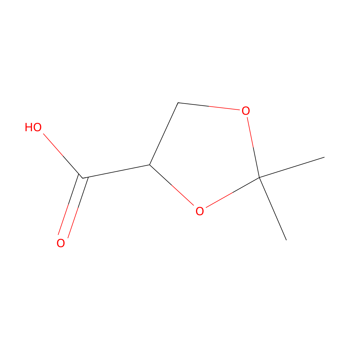 (S)-2,2-Dimethyl-1,3-dioxolane-4-carboxylic acid molecular structure, CAS 102045-96-5