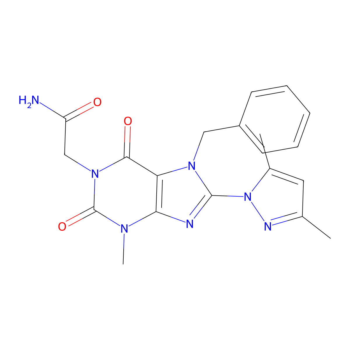 2-(7-benzyl-8-(3,5-dimethyl-1H-pyrazol-1-yl)-3-methyl-2,6-dioxo-2,3,6,7-tetrahydro-1H-purin-1-yl)acetamide molecular structure, CAS 1020454-55-0