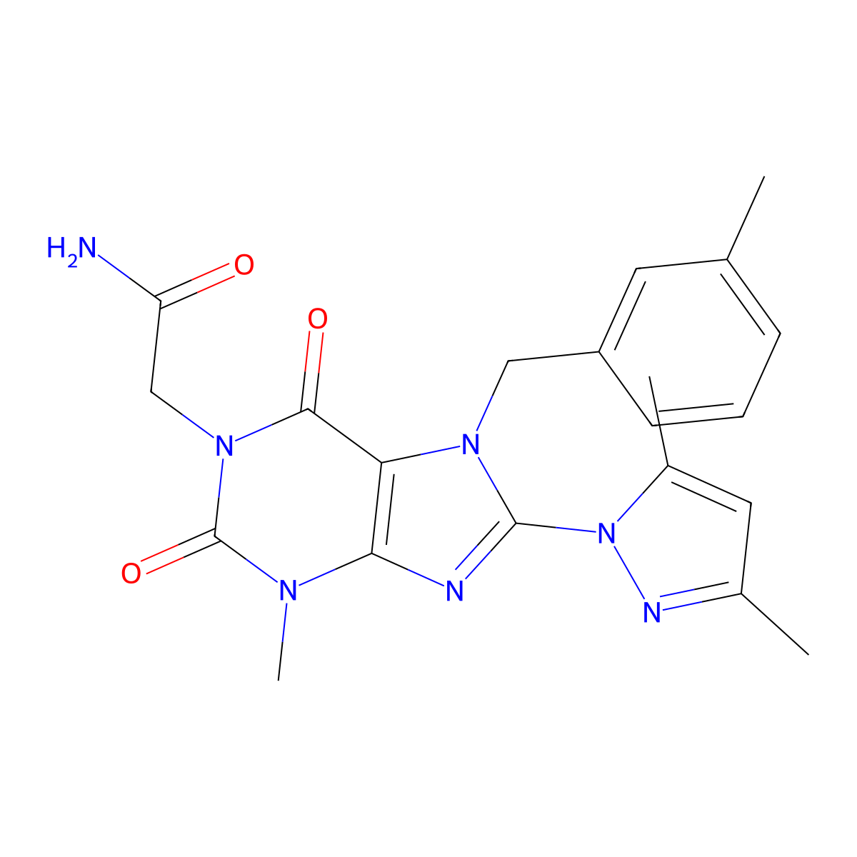 2-(8-(3,5-dimethyl-1H-pyrazol-1-yl)-3-methyl-7-(3-methylbenzyl)-2,6-dioxo-2,3,6,7-tetrahydro-1H-purin-1-yl)acetamide molecular structure, CAS 1020454-73-2