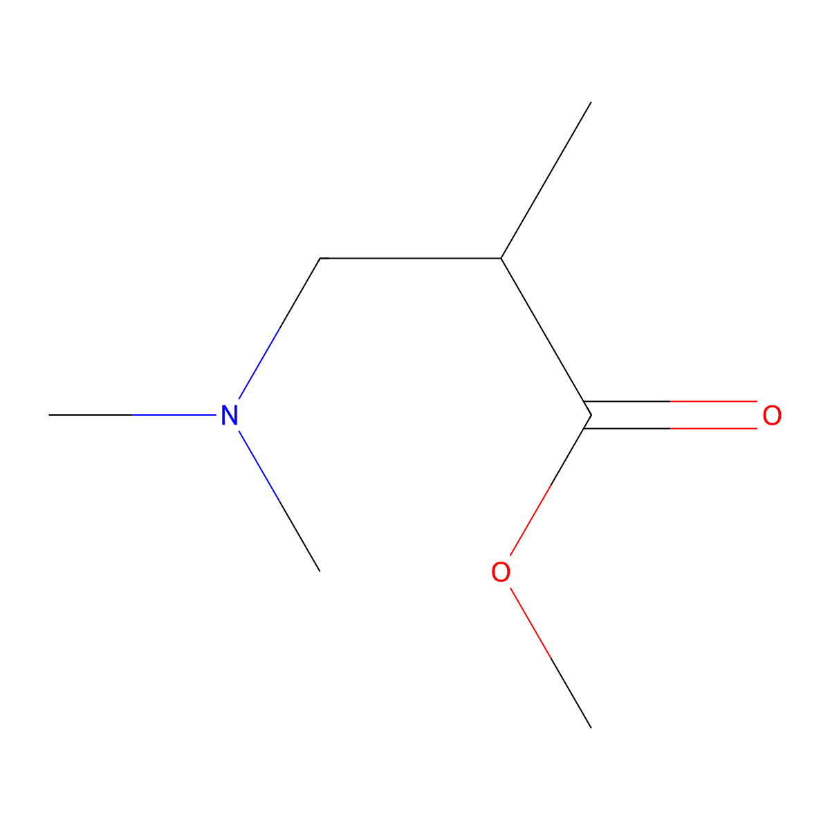 Methyl 3-(dimethylamino)-2-methylpropionate molecular structure, CAS 10205-34-2