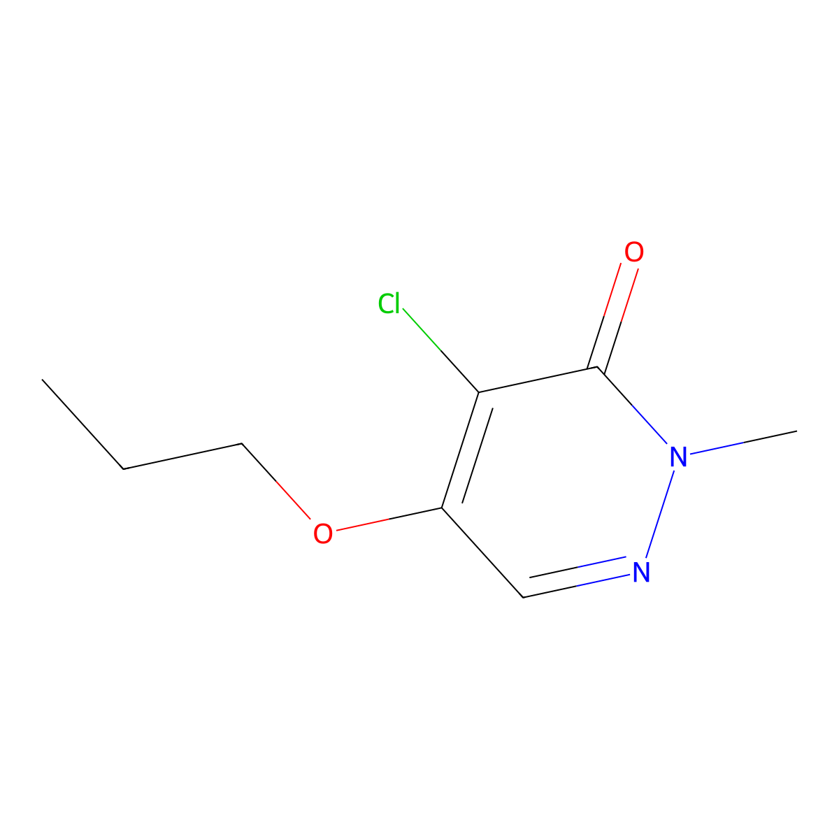 4-chloro-2-methyl-5-propoxy-3(2H)-pyridazinone molecular structure, CAS 102051-84-3