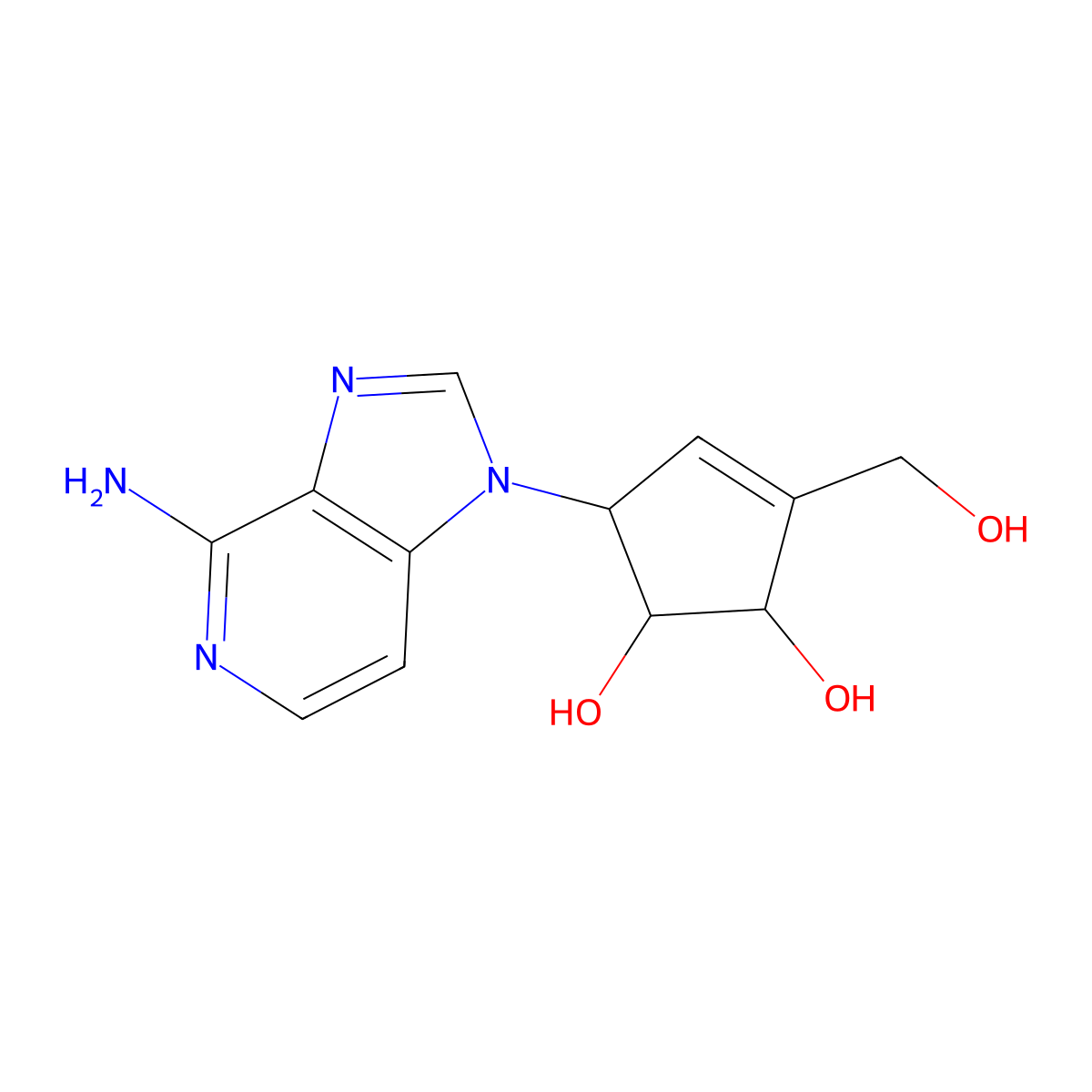 3-Deazaneplanocin molecular structure, CAS 102052-95-9