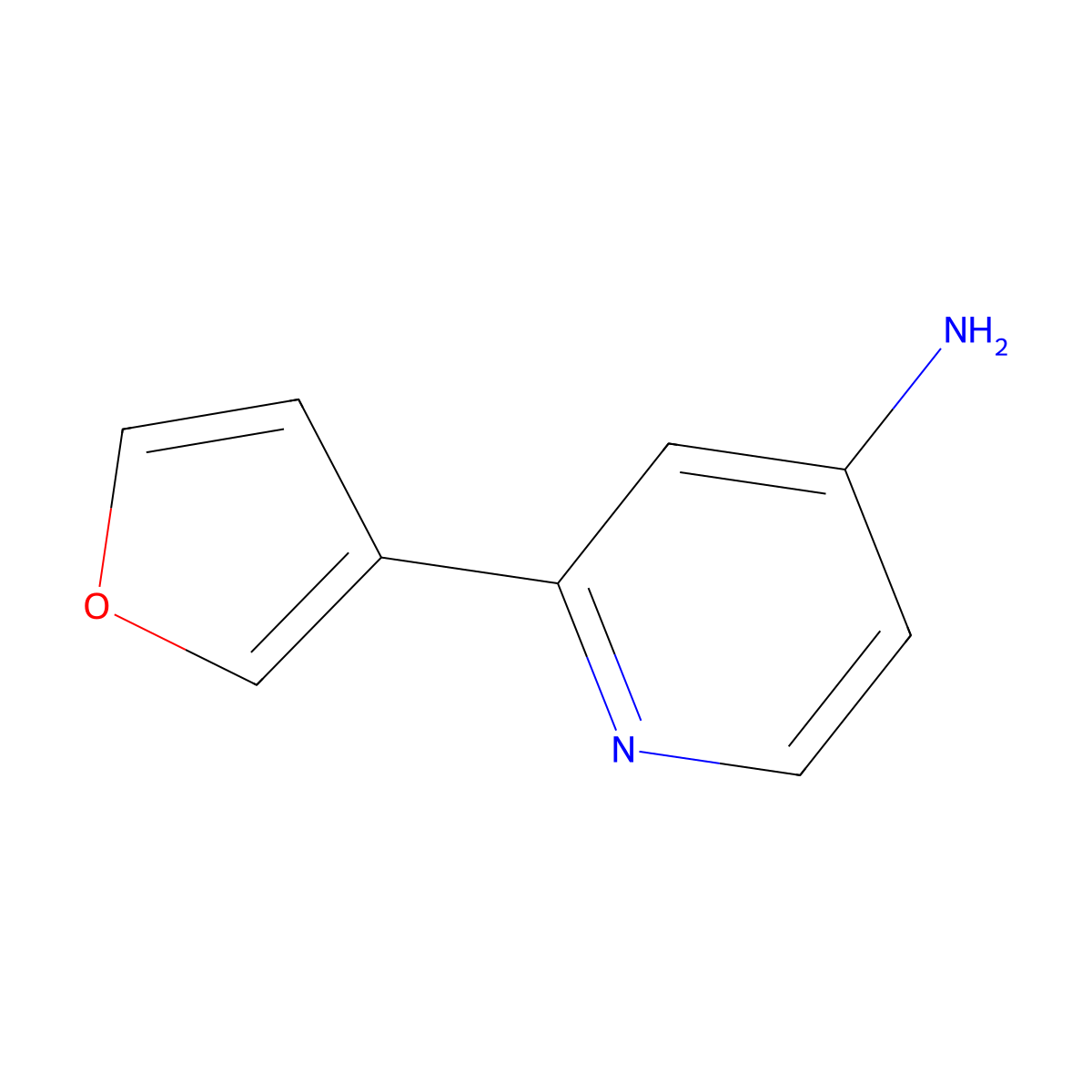 2-(Furan-3-yl)pyridin-4-amine molecular structure, CAS 1020540-67-3