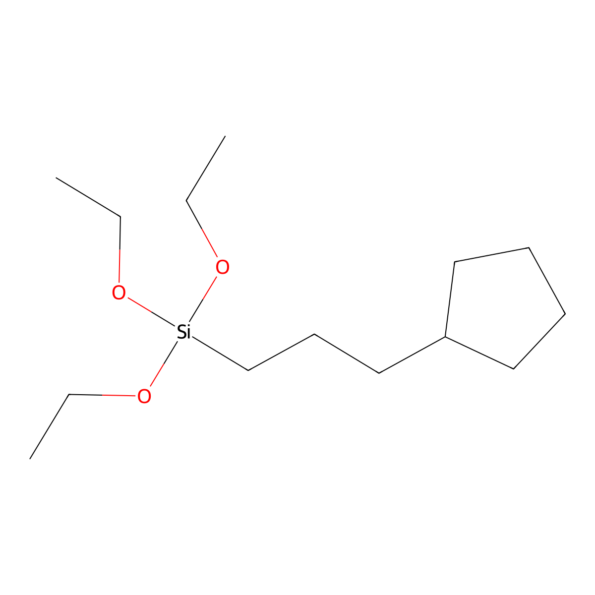 3-(Triethoxysilyl)propyl cyclopentane molecular structure, CAS 102056-64-4