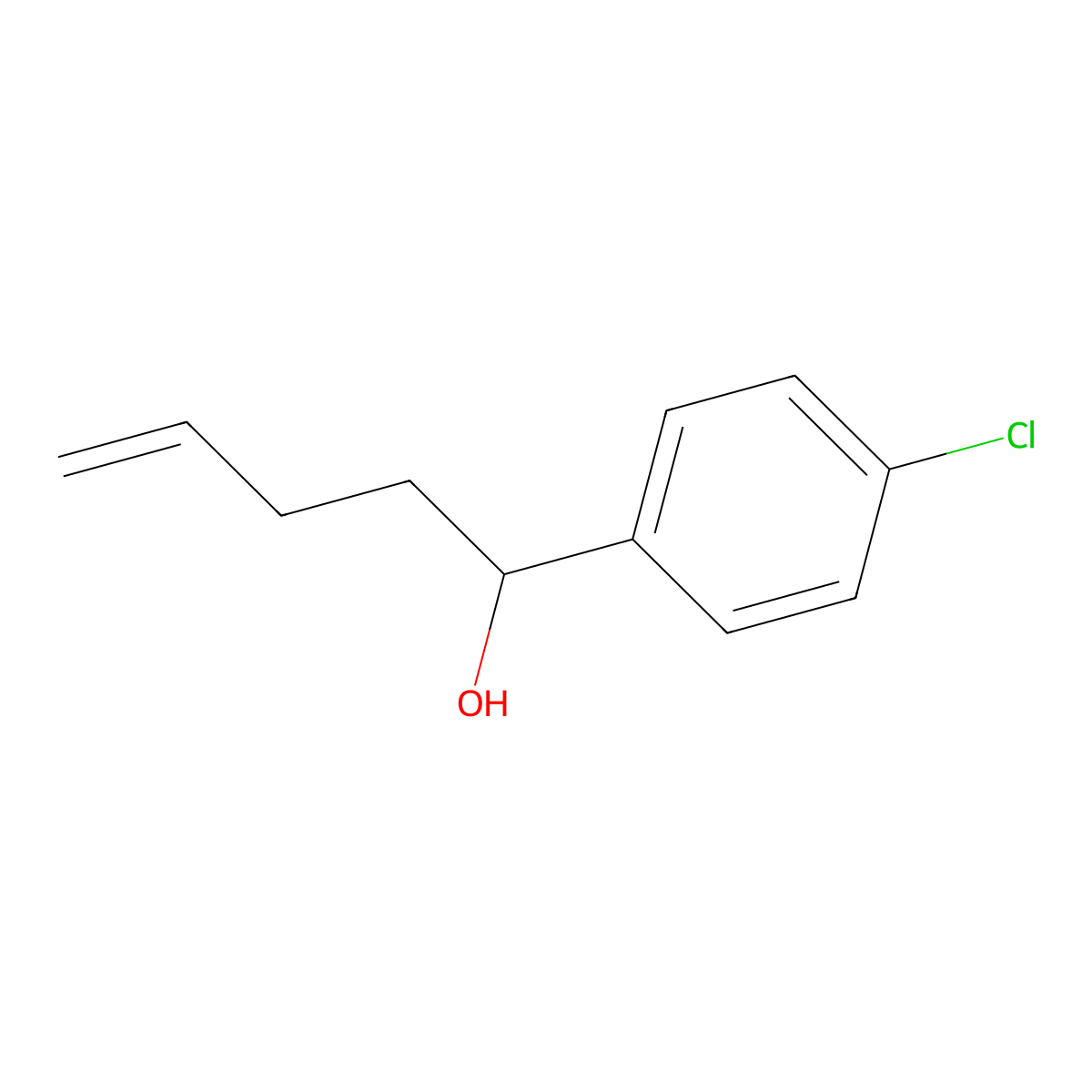 1-(4-Chlorophenyl)pent-4-en-1-ol molecular structure, CAS 102058-50-4