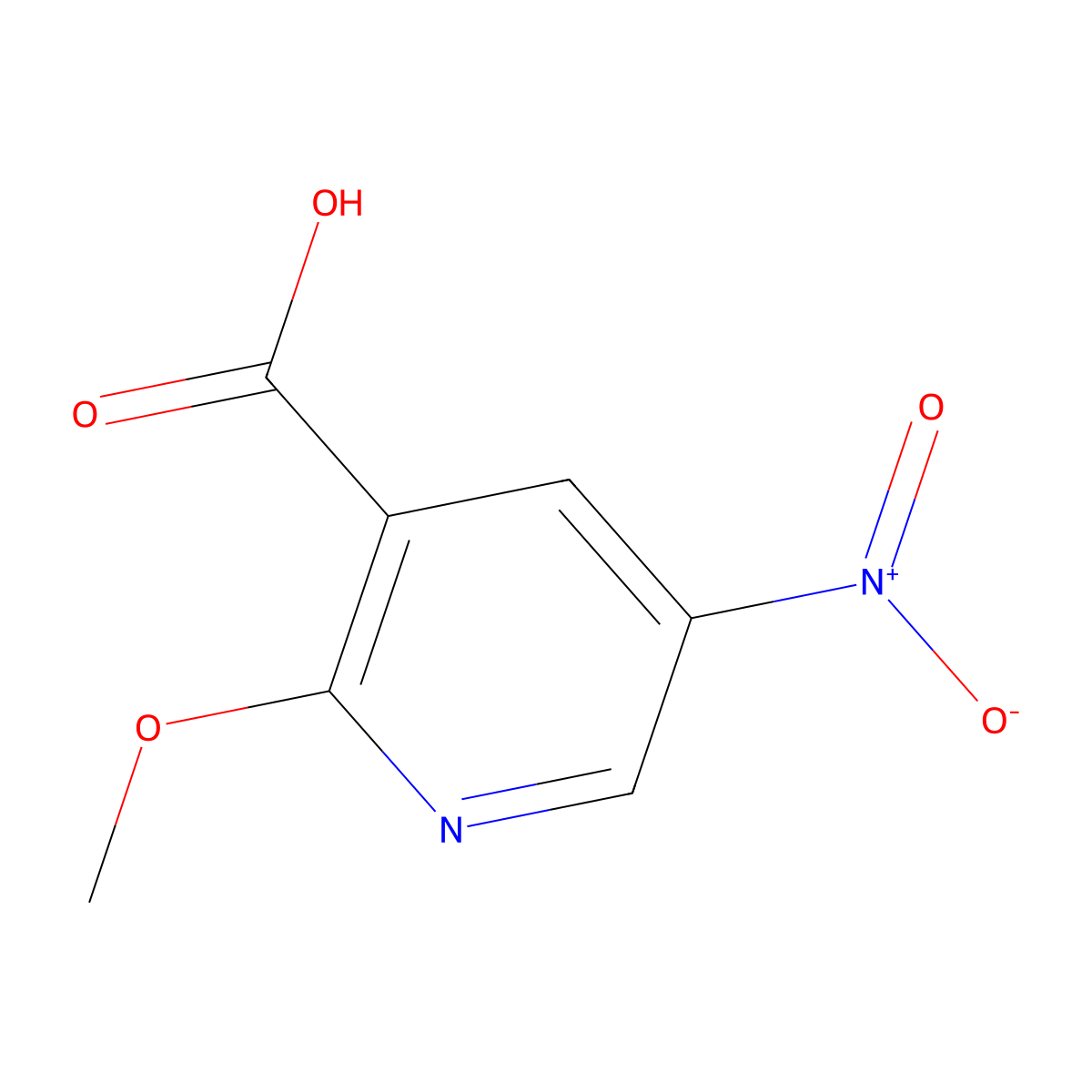 2-Methoxy-5-nitro-nicotinic acid molecular structure, CAS 1020635-54-4