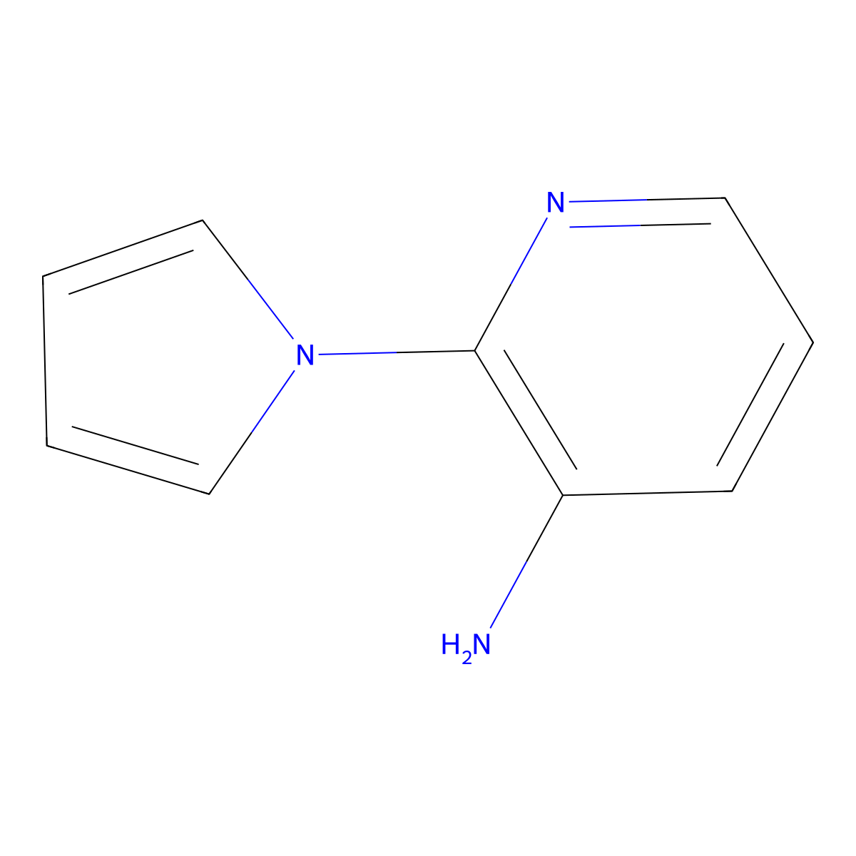 2-(1H-pyrrol-1-yl)pyridin-3-amine molecular structure, CAS 102064-32-4