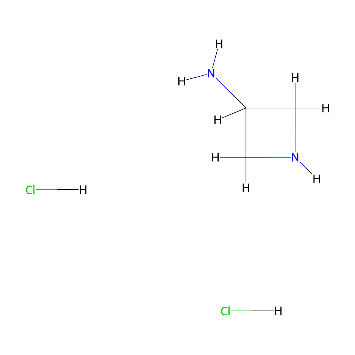 Azetidin-3-amine--hydrogen chloride (1/2) molecular structure, CAS 102065-89-4