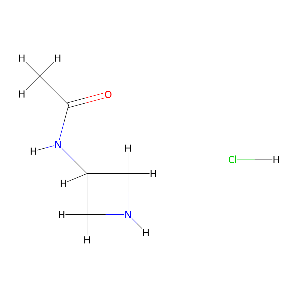 N-(azetidin-3-yl)acetamide hydrochloride molecular structure, CAS 102065-92-9